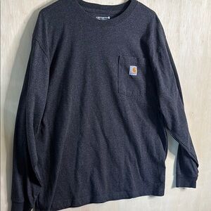 Carhartt Loose fit Gray Long Sleeve Shirt size large.
